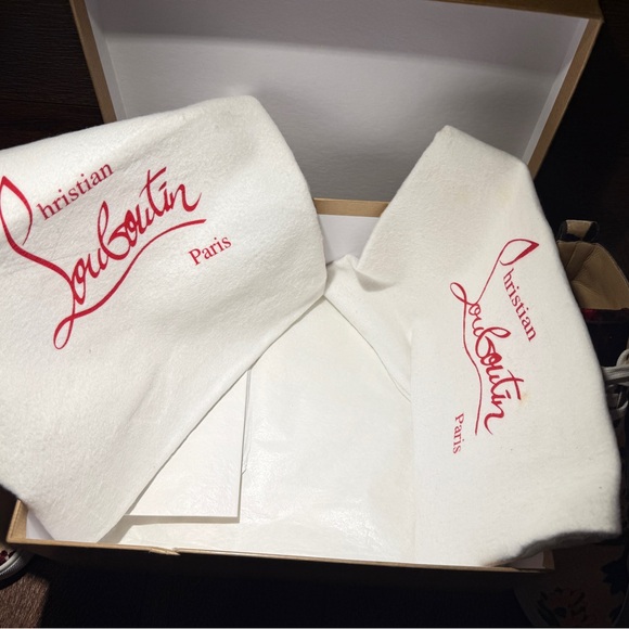 Christian Louboutin Multicolor Floral Velvet High-Top Sneakers - Picture 6 of 6